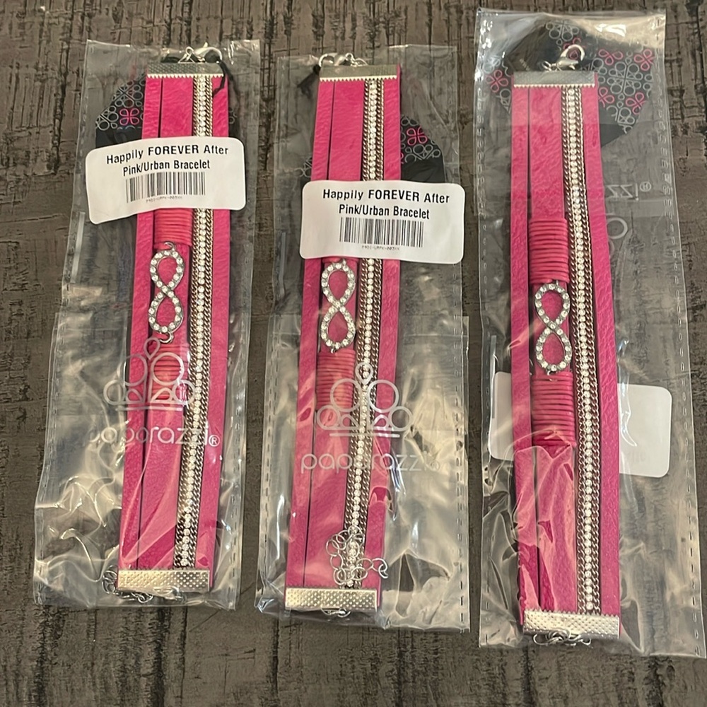 Lot of 3 Happily Forever After Urban Bracelets. All brand new.